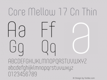 Core Mellow 17 Cn Thin Version 1.000;com.myfonts.s-core.core-mellow.cn-thin.wfkit2.45ag Font Sample