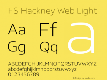 FS Hackney Web Light Version 1.000图片样张