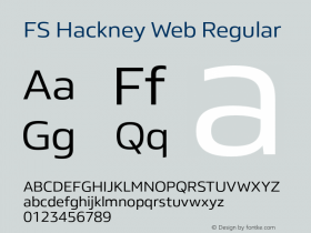 FS Hackney Web Regular Version 1.000图片样张
