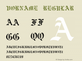 Vorname Regular Version 1.000 2013 initial release Font Sample