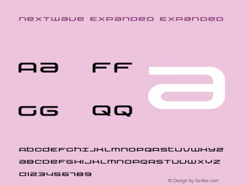 Nextwave Expanded Expanded Version 1.0; 2013 Font Sample