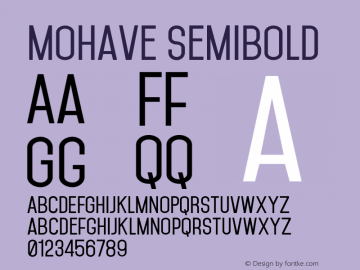 Mohave SemiBold Version 2.00 2013 Font Sample