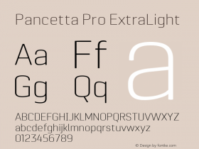 Pancetta Pro ExtraLight Version 1.000图片样张