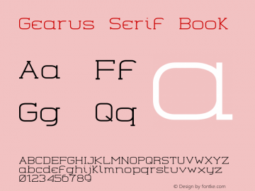 Gearus Serif Book Version 001.000图片样张