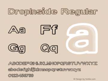 DropInside Regular Version 1.00 December 7, 2013, initial release Font Sample