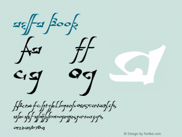 aelfa Book Version 1.0 Font Sample