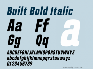 Built Bold Italic Version 1.000;com.myfonts.typodermic.built.bold-italic.wfkit2.42zd Font Sample