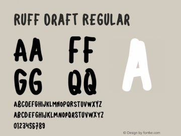 Ruff Draft Regular Version 1.001;PS 001.001;hotconv 1.0.70;makeotf.lib2.5.58329图片样张