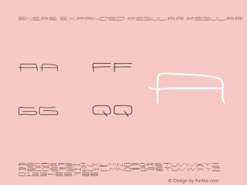 Eneas Expanded Regular Regular Version 1.000 Font Sample