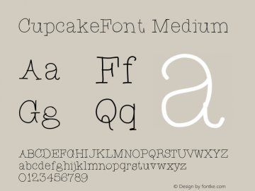 CupcakeFont Medium Version 001.000图片样张