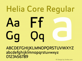 Helia Core Regular Version 1.000;PS 001.001;hotconv 1.0.56;com.myfonts.nootype.helia-core.regular.wfkit2.43EA Font Sample