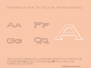 Herradura Outline Shadowed 001.000;com.myfonts.graviton.herradura.outline-shadowed.wfkit2.41bF Font Sample