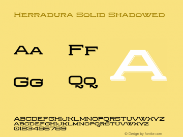Herradura Solid Shadowed 001.000;com.myfonts.graviton.herradura.solid-shadowed.wfkit2.41bE Font Sample