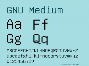 GNU Medium Version 6.3.20131217 Font Sample