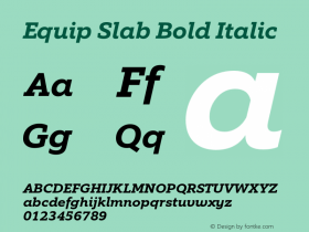 Equip Slab Bold Italic Version 1.000图片样张