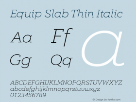 Equip Slab Thin Italic Version 1.000图片样张