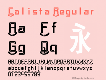 Calista Regular Version 2.20 January 23, 2014 Font Sample