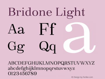 Bridone Light Version 1.000;com.myfonts.tipo-pepel.bridone.light.wfkit2.45Ys图片样张