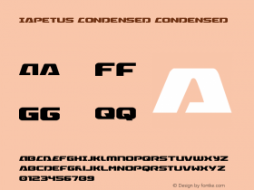 Iapetus Condensed Condensed Version 1.0; 2013图片样张