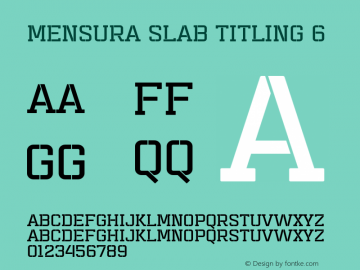 Mensura Slab Titling 6 Version 001.001 ;com.myfonts.graviton.mensura-slab-titling.6.wfkit2.45Xb Font Sample