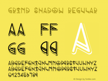 Grind shadow Regular Version 001.000 Font Sample