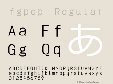 fgpop Regular Version Font Sample