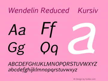 Wendelin Reduced 56 Kursiv Version 6.025图片样张