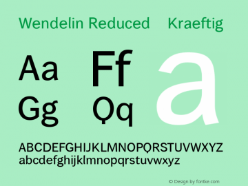 Wendelin Reduced 65 Kraeftig Version 6.013 Font Sample