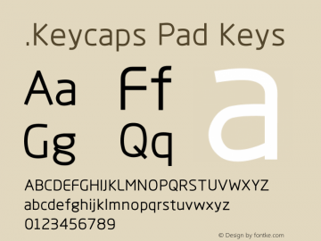 .Keycaps Pad Keys 10.0d12e1 Font Sample