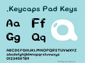 .Keycaps Pad Keys 10.0d12e1 Font Sample