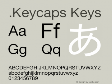 .Keycaps Keys 10.0d12e1 Font Sample