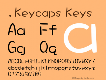 .Keycaps Keys 10.0d12e1 Font Sample