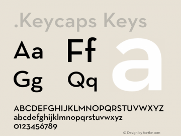 .Keycaps Keys 10.0d12e1 Font Sample