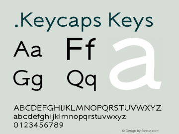 .Keycaps Keys 10.0d12e1 Font Sample