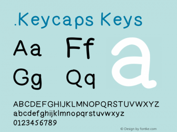 .Keycaps Keys 10.0d12e1 Font Sample