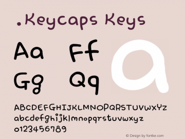 .Keycaps Keys 10.0d12e1 Font Sample