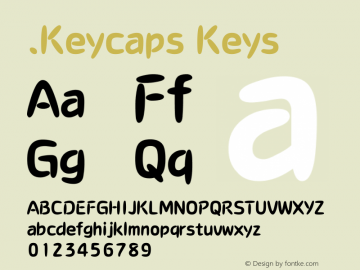 .Keycaps Keys 10.0d12e1 Font Sample