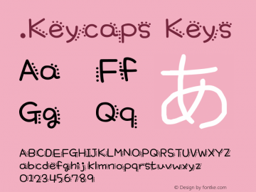 .Keycaps Keys 10.0d12e1 Font Sample