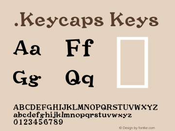 .Keycaps Keys 10.0d1e1 Font Sample