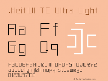 .HeitiUI TC Ultra Light 10.0d4e2图片样张