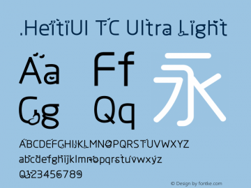 .HeitiUI TC Ultra Light 10.0d4e2图片样张