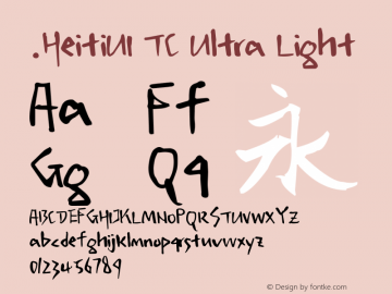 .HeitiUI TC Ultra Light 10.0d4e2图片样张