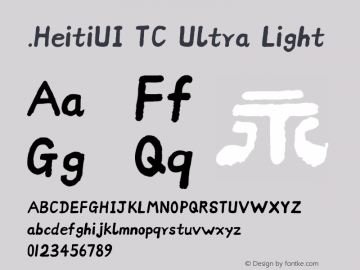 .HeitiUI TC Ultra Light 10.0d4e2图片样张