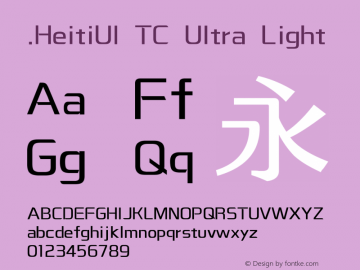 .HeitiUI TC Ultra Light 10.0d4e2图片样张