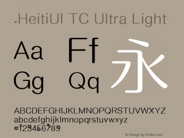 .HeitiUI TC Ultra Light 10.0d4e2图片样张