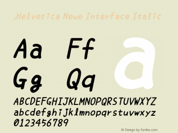 .Helvetica Neue Interface Italic 10.0d35e1图片样张