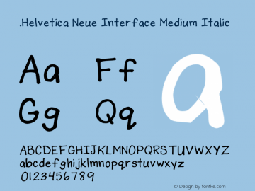 .Helvetica Neue Interface Medium Italic 9.0d51e1图片样张