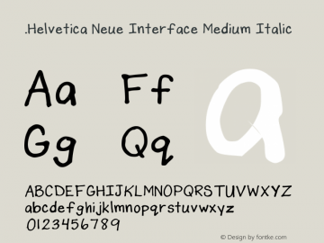 .Helvetica Neue Interface Medium Italic 9.0d51e1图片样张