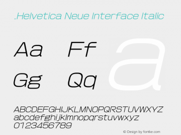 .Helvetica Neue Interface Italic 10.0d35e1图片样张