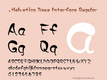 .Helvetica Neue Interface Regular 9.0d51e1 Font Sample